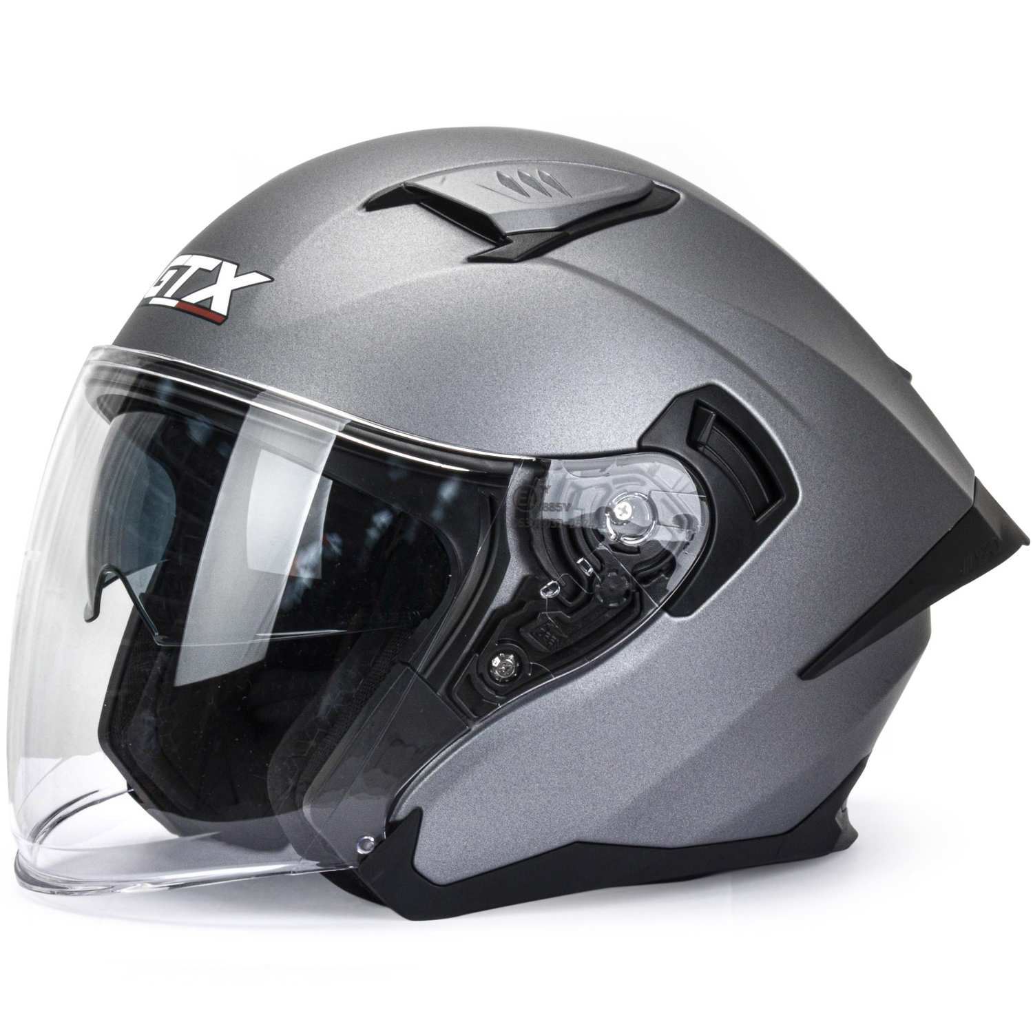 Шлем мото открытый GTX 885-1 №1 (XL) GREY